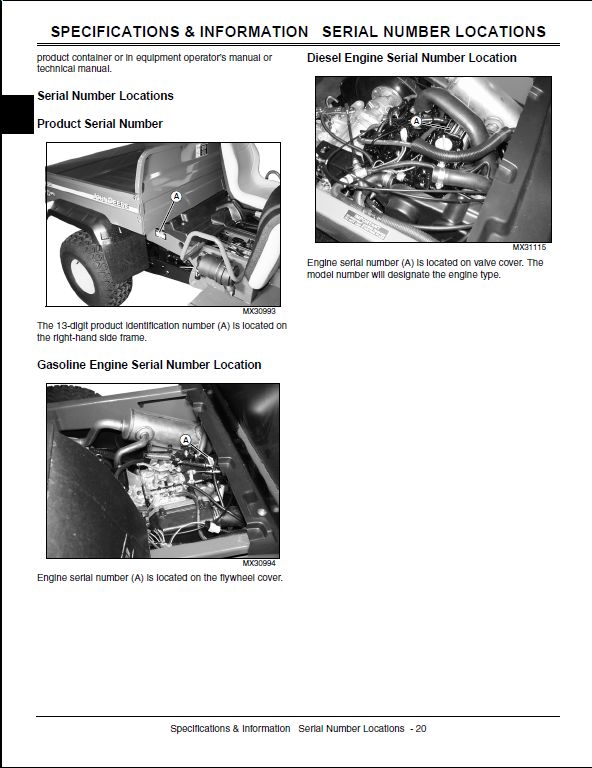 John Deere Gator Utility Vehicle HPX 4X2 and 4X4 Gas and Diesel Service Repair Technical Manual