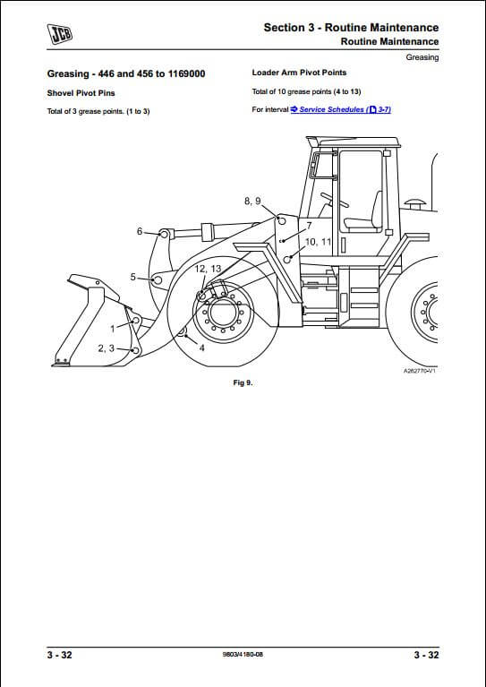 Jcb 446 456 Wheeled Loader Service Repair Manual