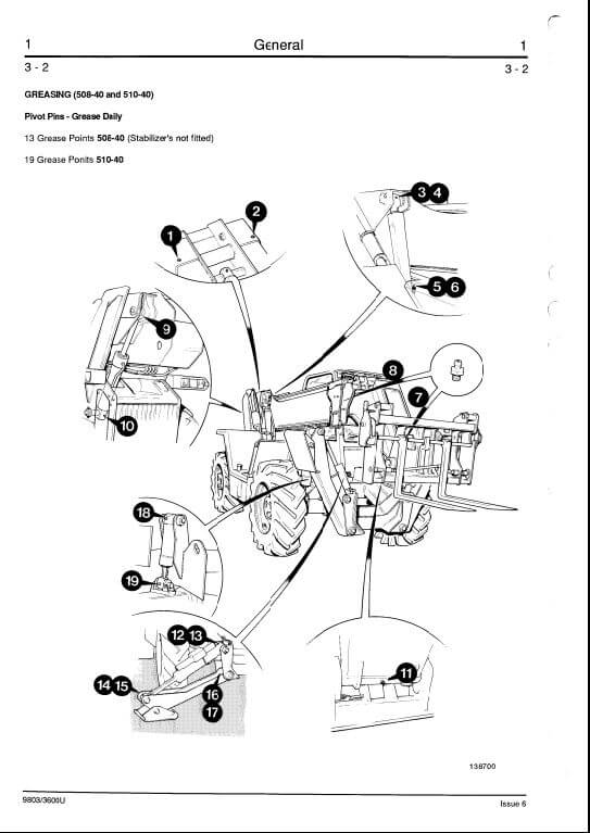 Jcb 525 527 530 535 537 Series Telescopic Handler Service Manual A Repair Manual Store