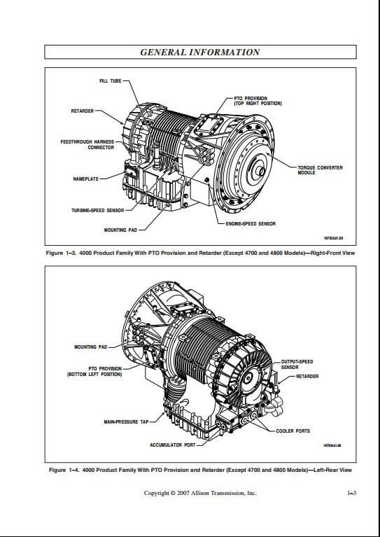 Allison Transmission 4TH Generation Controls Vocational Models Service