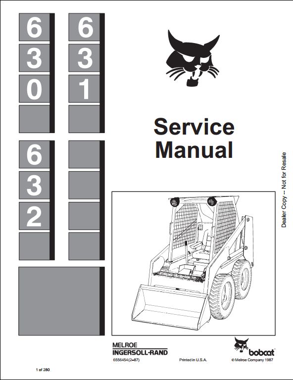 Bobcat 630 631 632 Skid Steer Loader Service Repair ... wheel loader wiring diagrams 