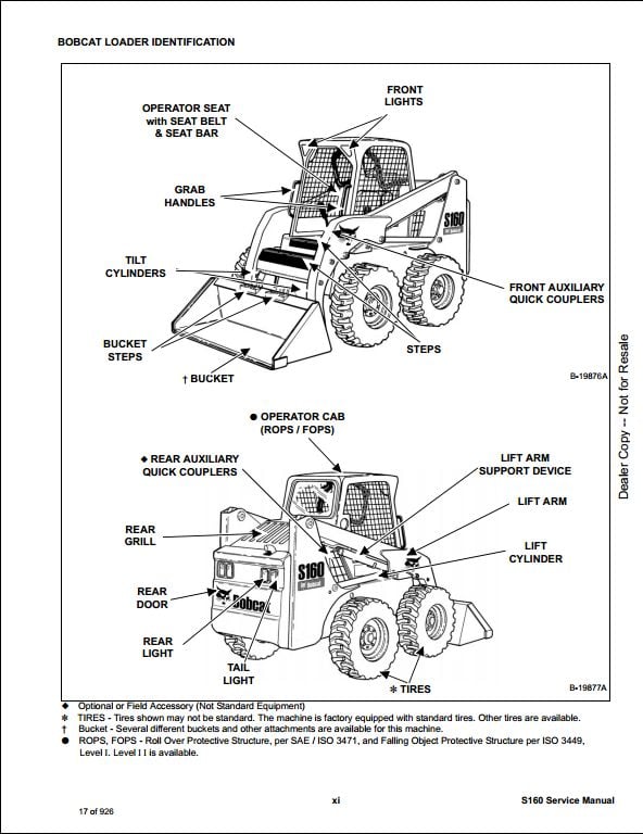 Bobcat S160 Skid Steer Loader Service Repair Workshop Manual 529960001