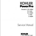 Kohler PowerePro Models 2.25 MBM/3.5MM/3.5 MBM/5MM/5MBM Service Repair Manual