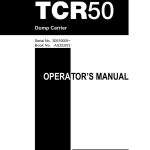 Takeuchi TCR50 Dump Carrier Operator’s Manual Serial No.30510005~