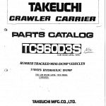 Takeuchi TC960D3S Crawler Carrier Part Catalog Manual