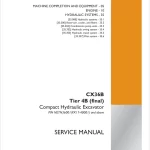Case CX36B Tier 4B (final) Crawler Excavator Service Manual