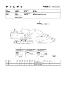 Volvo EC180E L Excavators Part Manual