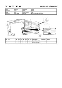 Volvo EC200 Akerman Excavators Part Manual