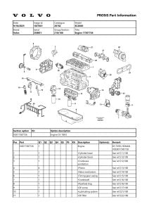 Volvo EC200D Excavators Part Manual