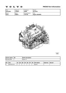 Volvo EC210E B Excavators Part Manual