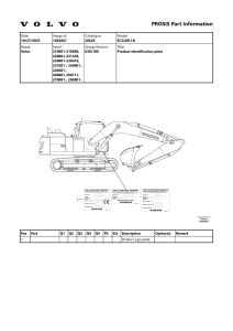 Volvo EC220D LR Excavators Part Manual