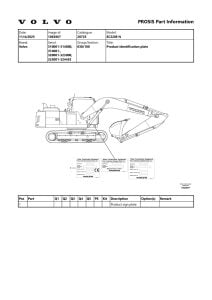 Volvo EC220E N Excavators Part Manual