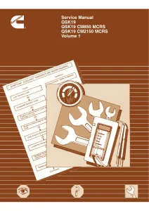 Cummins Engine QSK19 QSK19 CM850 CM2150 MCRS 4021592-vol1 Service Repair Manual
