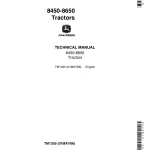 John Deere Articulated Tractors 8450 8650 4WD Technical Manual