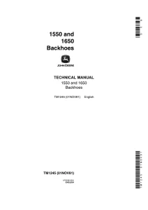 John Deere 1550 1650 Backhoes Technical Manual