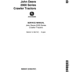 John Deere 2000 Series Crawler Tractors Service Manual