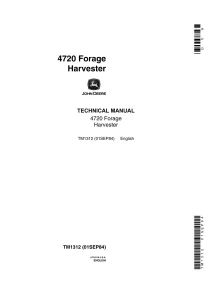 John Deere Forage Harverster 4720 Technical Manual