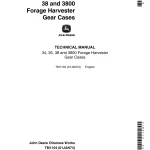 John Deere Forage Harvester Gear Cases 34 35 38 3800 Technical Manual