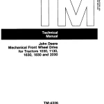 John Deere Front Wheel Drive for Tractor 1030 1130 1630 1830 2030 Technical Manual