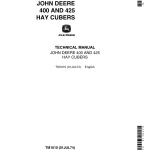 John Deere Hay Cubers 400 425 Technical Manual