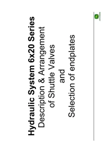 John Deere6x20 Series hydraulic_shuttle_valves_and_endplates Manual