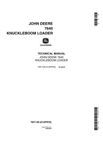 John Deere 7640 Knuckleboom Loaders Technical Manual