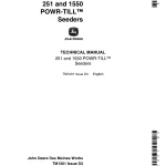 John Deere Power Till Seeders 251 1550 Technical Manual