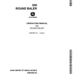 John Deere Round Baler 500 OPERATORS MANUAL