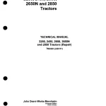 John Deere Tractor 2250 2450 2650 2650N 2850 Technical Manual