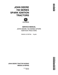 John Deere Tractor 70 720 730 (Gas) Service Manual