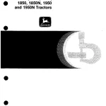 John Deere Tractors 1350 1550 1750 1850 1850N 1950 1950N Technical Service Manual