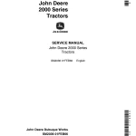 John Deere Tractors 2000 Series Service Manual