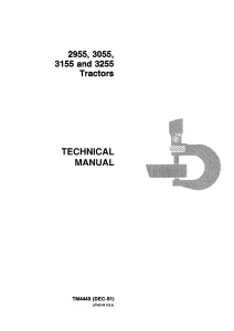 John Deere Tractors 2955 3055 3155 3255 Technical Manual