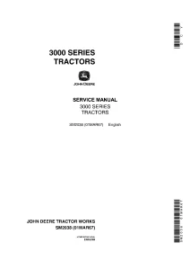 John Deere Tractors 3000 Series Service Manual