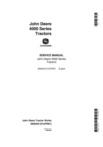 John Deere Tractors 4000 Series Service Manual