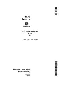 John Deere Tractors 6030 Technical Manual