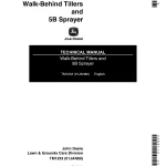 John Deere Walk Behind Tillers And 5b Sparyer Technical Manual