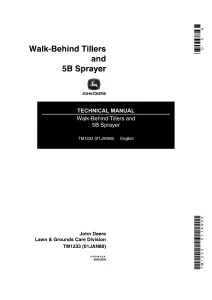 John Deere Walk Behind Tillers And 5b Sparyer Technical Manual