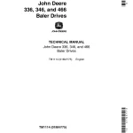 John Deere Baler Drives 336 346 466 Technical Manual