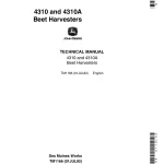 John Deere Beet Harvesters 4310 4310a Technical Manual
