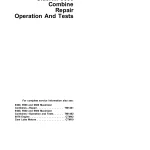 John Deere Combine Side Hill 9500 Technical Manual