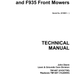 John Deere Front Mower F911 F915 F925 F932F F935 tm1487 Technical Manual