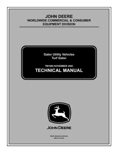 John Deere Gator Utility Vehicles Turf Gator TM1686 11.2003 Technical Manual