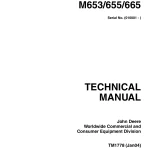 John Deere Mid-Mount Ztrak M635 655 665 tm1778 Technical Manual