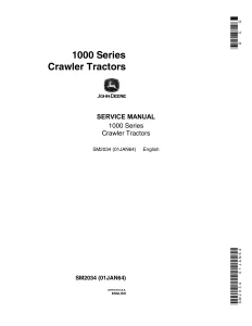 John Deere Tractors 1000 Series Service Manual