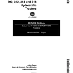 John Deere Tractors 300 312 314 316 Service Manual