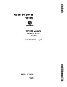 John Deere Tractors 50 Series Service Manual