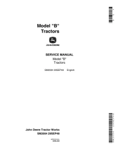 John Deere Tractors B Service Manual