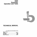 John Deere Excavators 495D tm1456 Technical Manual EN PDF