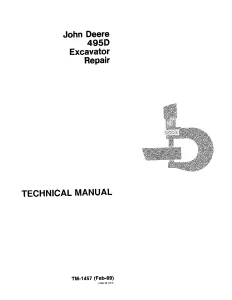 John Deere Excavators 495D tm1457 Technical Manual EN PDF